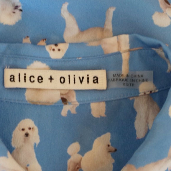 ALICE + OLIVIA Zimmer Poodle Silk Blouse - Picture 14 of 17